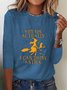 Women's Halloween Graphic T-Shirt Retro Fashion Classic Long Sleeve Crew Neck Regular Top