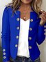 Women's Long-Sleeved Autumn And Winter Button-Down Blazer