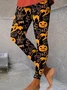 Women's Leggings Vacation Vintage Fashion Ankle-Length High WaistPantsHalloween