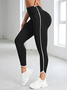 High Waist Sports Fitness Pants With Hem Trousers Hip Lifting Tummy Shaping Yoga Pants