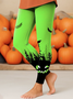 Women's Leggings Vacation Vintage Fashion Ankle-Length High WaistPantsHalloween