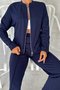 Casual Stand Collar Regular Fit Two-Piece Set
