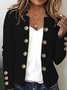 Women's Long-Sleeved Autumn And Winter Button-Down Blazer