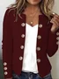 Women's Long-Sleeved Autumn And Winter Button-Down Blazer