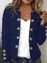Women's Long-Sleeved Autumn And Winter Button-Down Blazer