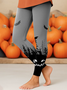 Women's Leggings Vacation Vintage Fashion Ankle-Length High WaistPantsHalloween