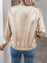 Women's Solid Color Hot Stamping Stitching Fashion Jacket Slim Fit Casual Jacket Top