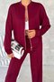 Casual Stand Collar Regular Fit Two-Piece Set