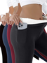 Plain Regular Fit Casual Fleece Lined Sports Style Leggings Warm High-waisted Slim Fit Casual Sports Pants With Pockets Leggings