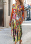 Women's Midi Dress Sheath Dress T Shirt Dress Tee Dress Vacation Casual Daily Regular Fit Floral Graphic