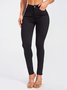 Women's Mid-Rise Slim-Fit Stretch Black Skinny Jeans