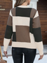 Crew Neck Casual Abstract Regular Fit Sweater