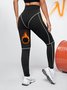 Contrast Color High Waist Plus Velvet Yoga Pants Hip Lift Leggings Fashionable Skinny Pants