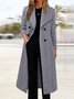 Women's Autumn And Winter Double-Breasted Long-Sleeved Coat