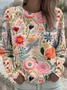 Casual Crew Neck Sweatshirt