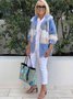 Women's Autumn And Winter Warm Plush Patchwork Zipper Pocket Hooded Loose Thick Coat