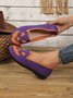 Canvas Casual Geometric All Season Shallow Shoes