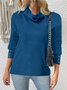 Street Chemical Fiber Blend Plain Sweater