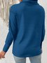Street Chemical Fiber Blend Plain Sweater