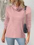 Street Chemical Fiber Blend Plain Sweater