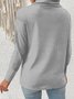 Street Chemical Fiber Blend Plain Sweater