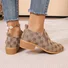 Geometric Leather All Season Casual Shallow Shoes