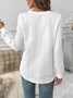 Women's Autumn And Winter Sweatshirt Solid Color Texture Loose Regular Top
