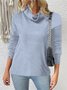 Street Chemical Fiber Blend Plain Sweater