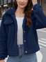 Autumn And Winter New Style Fur Plush Cardigan Lapel Short Buckle Regular Fit Coat