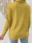 Street Chemical Fiber Blend Plain Sweater