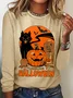 Women's Vintage Halloween Horror Season Long Sleeve T-Shirt