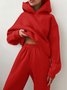 Women's Adjustable Strap Plain Daily Going Out Two-Piece Set Beige Casual Spring/Fall Top With Pants Matching Set