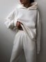 Women's Adjustable Strap Plain Daily Going Out Two-Piece Set Beige Casual Spring/Fall Top With Pants Matching Set