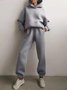 Women's Adjustable Strap Plain Daily Going Out Two-Piece Set Beige Casual Spring/Fall Top With Pants Matching Set
