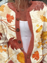 Women's Thanksgiving Pumpkin Maple Leaf Knit Cardigan