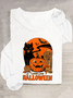 Women's Vintage Halloween Horror Season Long Sleeve T-Shirt