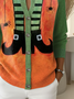 Women's Vintage Halloween Witch Print Knit Cardigan