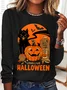 Women's Vintage Halloween Horror Season Long Sleeve T-Shirt
