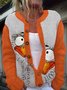 Women's Thanksgiving Day Cute Turkey Fall Thanksgiving Knit Cardigan