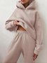 Women's Adjustable Strap Plain Daily Going Out Two-Piece Set Beige Casual Spring/Fall Top With Pants Matching Set