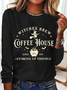 Women's Halloween Salem Witches Coffee House Long Sleeve T-Shirt