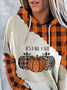 Casual Halloween It's Fall Y'all Printing Hoodie Hoodie