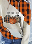 Casual Halloween It's Fall Y'all Printing Hoodie Hoodie