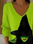 Cotton Casual Regular Fit V Neck Sweater