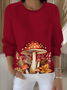 Women's Autumn and Winter Festive Patterned Pullover Tops