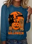 Women's Vintage Halloween Horror Season Long Sleeve T-Shirt
