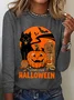 Women's Vintage Halloween Horror Season Long Sleeve T-Shirt