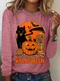 Women's Vintage Halloween Horror Season Long Sleeve T-Shirt