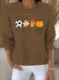Women's Fall Festival Pullover Sweater with Prints