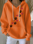 Women's Retro Animal Dog Paw Print Casual Hoodie